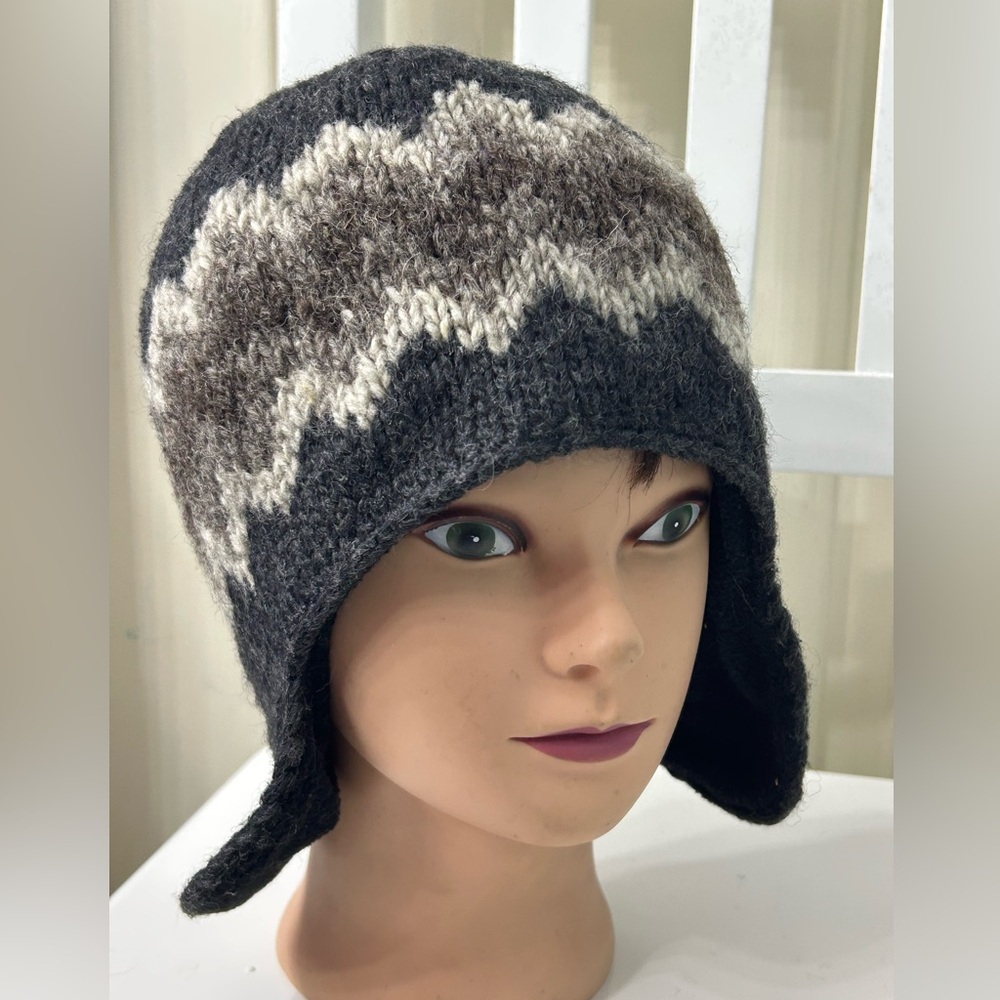 Everest Designs Fleece Lined Wool Hat Ear Flaps Women’s One Size - Picture 2 of 6